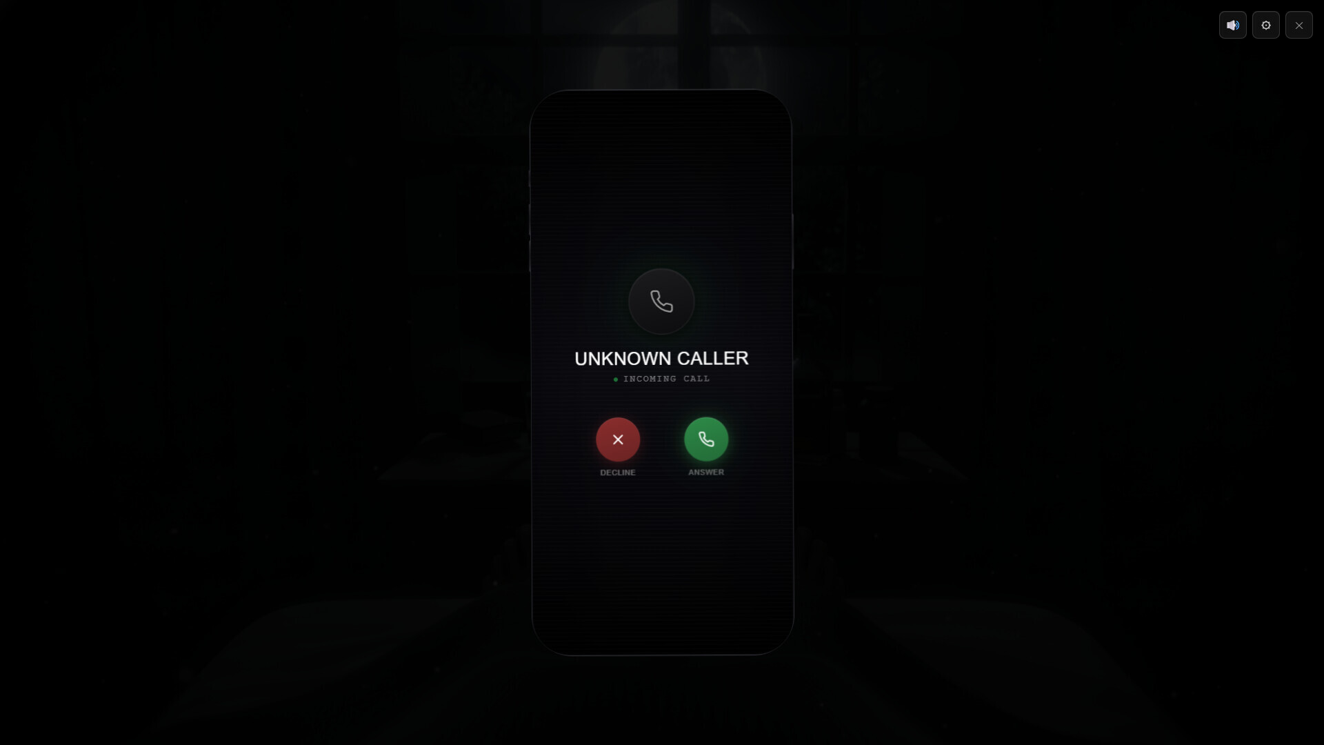 Incoming call from unknown caller